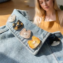 20Pcs Cute Cat Two-eye Buttons 12/17mm Colourful Cartoon Cat Resin Buttons DIY Kids' Clothes Hats Socks Buttons