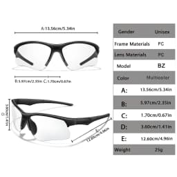 Trendy Style Photochromic Sunglasses For Men Women Outdoor Mtb Bicycle Cycling Runnging Eyewear Sports Bike Windproof Goggles
