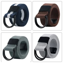 Maikun Tactical Canvas Men Belt High Quality Unisex Double D-Ring Buckle Waistband Casual Canvas Female Belt Fabric For Jeans