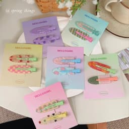 2/4pcs Candy Color Fruit Hair Bang Clip Summer Hairpin No Crease Acrylic Barrette Hair Side Clamp For Girl Hair Accessories