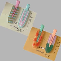 2/4pcs Candy Color Fruit Hair Bang Clip Summer Hairpin No Crease Acrylic Barrette Hair Side Clamp For Girl Hair Accessories