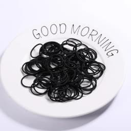 20/50/100PCS/SET Black Nylon Basic Hair Ring Elastic Hair Bands For Women Girls Hair Tie Scrunchie Rubber Bands Hair Accessories