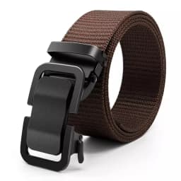 Automatic Buckle Canvas Belt - Durable Tactical Workwear for Men - Stylish Outdoor Pants Belt with Quick-Releas