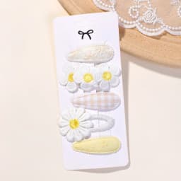 New 5Pcs BB Clips Set for Kids Hair Accessories Sweet Printe Hairbangs Hairclip Girls Barrette Ins Style Daisy Hairpin Ornaments