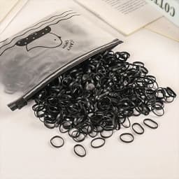 1000 Pcs/Pack Colour Children Disposable Rubber Band Black Transparent High Elasticity No Harm to Hair Accessories Headband