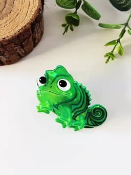 Cute Green Lizard Grab Clip Non-Slip Hairpin Cartoon Animal Shark Clip Fashion Ponytail Clip Daily Wear Hair Accessories