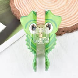 Cute Green Lizard Grab Clip Non-Slip Hairpin Cartoon Animal Shark Clip Fashion Ponytail Clip Daily Wear Hair Accessories