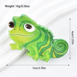 Cute Green Lizard Grab Clip Non-Slip Hairpin Cartoon Animal Shark Clip Fashion Ponytail Clip Daily Wear Hair Accessories