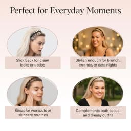 Kitsch Zig Zag 2-Pack Non-Slip Wave Design Headbands - Eco-Friendly Recycled Plastic Hair Accessories