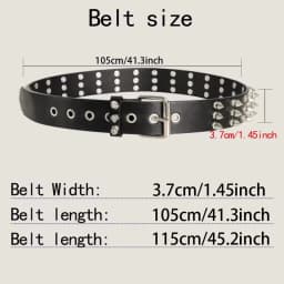 Men's Punk Style Rivet Decorated Heavy Metal Belt Women Casual Fashion Jeans Decorative Belt-Rock Gothic Y2k Belts For Men Women