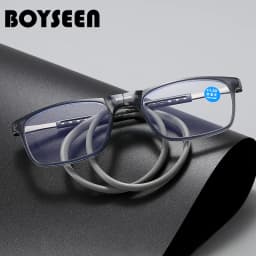 Portable Magnetic Reading Glasses for Men Reading Glasses with Magnet Hang on Neck Presbyopic Glasses Women