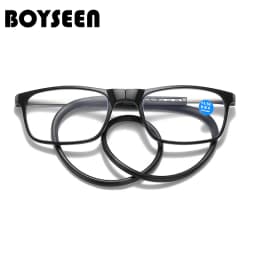 Portable Magnetic Reading Glasses for Men Reading Glasses with Magnet Hang on Neck Presbyopic Glasses Women