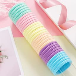 100PCS/Set Women Girls 4.0CM Colorful Nylon Elastic Hair Bands Ponytail Hold Hair Tie Rubber Bands Scrunchie Hair Accessories