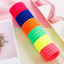 100PCS/Set Women Girls 4.0CM Colorful Nylon Elastic Hair Bands Ponytail Hold Hair Tie Rubber Bands Scrunchie Hair Accessories
