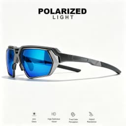 New Polarized Sunglasses for Men - Blue Mirror Yellow Tint Lens, Adjustable Nose Pads, UV400 for Sunny & Cloudy Days, Driving,
