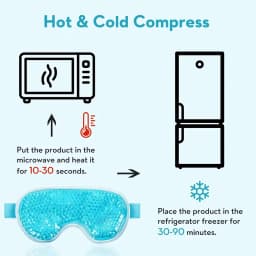 Cold Compress Eye Mask Can Be Reused for Dark Circles Swollen Eyes Relieving Migraines and Eye Fatigue Skincare Gift Eye Mask
