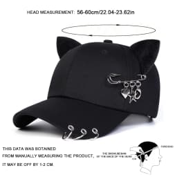 Unisex Cat Ear Pin Love Baseball Caps Spring Autumn Outdoor Adjustable Casual Hats Sunscreen Hat Sports Cap