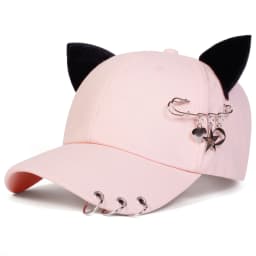 Unisex Cat Ear Pin Love Baseball Caps Spring Autumn Outdoor Adjustable Casual Hats Sunscreen Hat Sports Cap