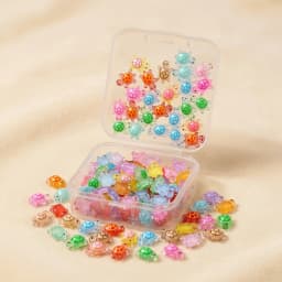 100pcs Mini Glowing Turtles Safe Eco-Friendly Resin Cute Nail Art Decorations Cartoon Luminescent for DIY Crafts And Manicure