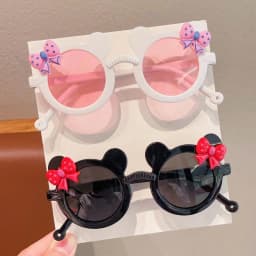 2/3Pcs Boy Girl Cute Bear Frame Bowknot Kids Children Fashion Glasses Eyewear