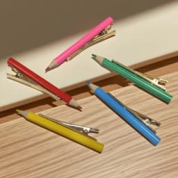 5Pcs/Set Creative Pencil Shaped Hair Clip Multi Color Simulation Pen Shaped Side Clip Fun Girl Heart Decor Hair Clip