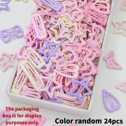8/16/24/32 Pieces of Pink and Purple Lace-Trimmed Side Clips in Random Colors and Styles | Sweet Style – Valentine’s Day