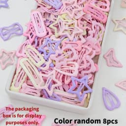 8/16/24/32 Pieces of Pink and Purple Lace-Trimmed Side Clips in Random Colors and Styles | Sweet Style – Valentine’s Day