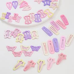 8/16/24/32 Pieces of Pink and Purple Lace-Trimmed Side Clips in Random Colors and Styles | Sweet Style – Valentine’s Day