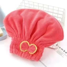 Women Bowtie Quick Drying Hair Cap Microfiber Superfiber Bathing Shower Cap For Spa Bathroom Hair Towel Accessories