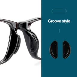 5pairs Eyeglasses Anti Slip Nose Pads Soft Silicone Adhesive Glasses Nose Pads for Plastic Frame Glasses Sunglasses(Black/White)