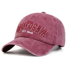 Unisex CALIFORNIA Letter Embroidery Wash Baseball Caps Spring and Autumn Outdoor Adjustable Casual Hats Sunscreen Hat