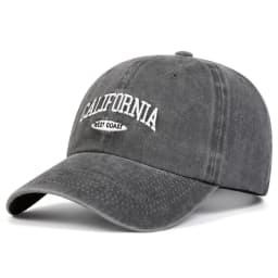 Unisex CALIFORNIA Letter Embroidery Wash Baseball Caps Spring and Autumn Outdoor Adjustable Casual Hats Sunscreen Hat