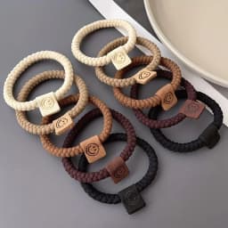 5 PCs Minimalist Twist Hair Ropes Set Soft High Elastic Hair Rings Casual Versatile Ponytail Hair Scrunchies