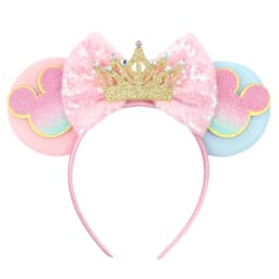 Cute New Mouse Ears Headband Kid Adult Festival Party Sequins 5"Bow Headband Women Baby Girl Party Hair Accessories