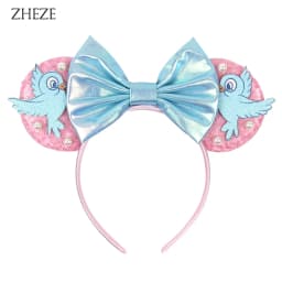 Cute New Mouse Ears Headband Kid Adult Festival Party Sequins 5"Bow Headband Women Baby Girl Party Hair Accessories