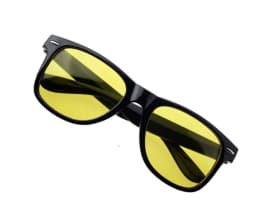 Unisex Square Yellow Lenses Night-Vision Glasses Driving Glasses Men Women Windproof Driving Goggle Sunglasses for Male Women