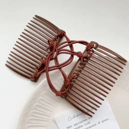 AWAYTR 11 Colors Double Sided Hair Clip Hair Comb For Women Frosted Toothed Non-slip Comb Black Ponytail Hairpin Hair Accessorie