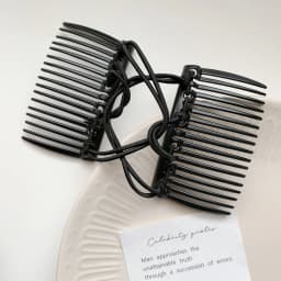 AWAYTR 11 Colors Double Sided Hair Clip Hair Comb For Women Frosted Toothed Non-slip Comb Black Ponytail Hairpin Hair Accessorie