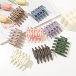 AWAYTR 11 Colors Double Sided Hair Clip Hair Comb For Women Frosted Toothed Non-slip Comb Black Ponytail Hairpin Hair Accessorie