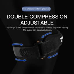 2Pcs Kyncilor Adjustable Patella Knee Bands, Breathable Soft Fabric Leg Straps for Cycling, Jogging, Fitness Training Outdoor Sp