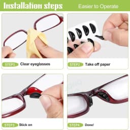 5/10 Pairs Super Sticky Anti Slip Eyeglass Nose Pads Soft Silicone Adhesive Glasses Nose Pad for Plastic Frame Glasses Parts
