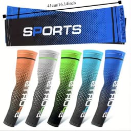 Summer Fashio Sunscreen Ice Silk Sleeve UV Sun Protection Cooling Anti-Slip Arm Sleeves Men Women Outdoor Sport Cycling