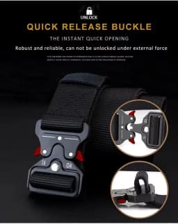 1 Piece Tactical Belt for Men; Outdoor Sports and Leisure Quick Release Buckle Belt; Hot Sale
