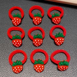 10pcs Multi-Color Strawberry Hair Ties Set Cute Design Girls Hair Accessories Enhances Daily Festive Styling Sweet Gift