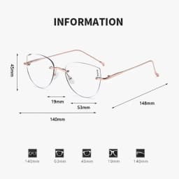 Ultralight Women's Frameless Glasses Frame Color Change Myopia Glasses Fashion Cat Glasses Frame Glasses 9923