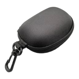 Foldable Glasses Case Black Zipper Hard Eyeglass Storage Box with Hook for Sunglasses Travel Protection for Men Women
