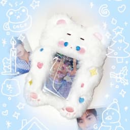 Cute Photocard Case Student Card Holder Bag Keychain Fox Photocard Case Cartoon Idol Photos Protective Cover