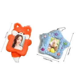 Cute Photocard Case Student Card Holder Bag Keychain Fox Photocard Case Cartoon Idol Photos Protective Cover