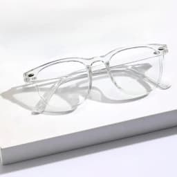 Transparent Square Plastic Frame Trendy Anti-Blue Light Clear Glasses for Back To School Clothing Accessories