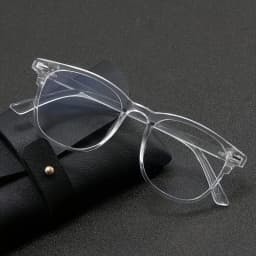 Transparent Square Plastic Frame Trendy Anti-Blue Light Clear Glasses for Back To School Clothing Accessories